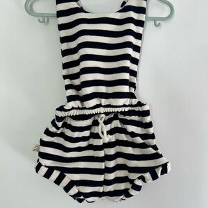 Striped Black and White Romper